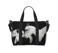 Cute Goat Baby with Mother Print Travel Duffel Bags Weekender for Women,Lightweight Carry On Bag,Personal Item Bag