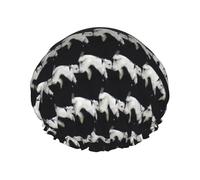 cute goat baby with mother Printed Reusable Shower Hats, Double Layer Headgear For Spa And Salon, Large Hair Wrap