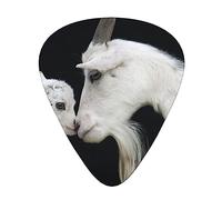 cute goat baby with mother Printed Triangle Guitar Picks 12 Pcs Novelty Guitar Plectrums for Bass, Electric, Acoustic Guitar