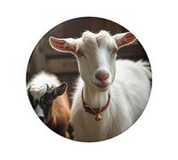 Cute Goat Button Pins 20 Pcs, 2.4 Inch Round Button Badges Metal Personalized Picture Photo Pin Buttons Kit For Craft Supplies Christmas Diy Party Projects