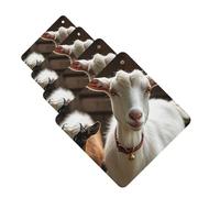 Cute Goat Car Air Freshener Cards for Women Men 4 Pack Cute Car Accessories Long Lasting Scent Car Diffuser Hanging Auto Aromatherapy Tablets Car Fresheners Gifts