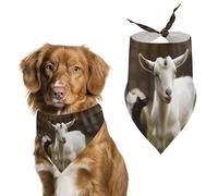 Cute Goat Dog Bandana Triangle Dog Scarf Washable Polyester Dog Bibs Cute Pet Bandana for Medium Large Dogs Puppy and Cats