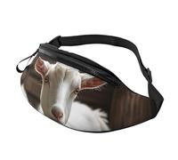Cute Goat Fanny Pack for Men Women, Waterproof Sports Waist Bag Fashion Belt Bag Crossbody Bags Hip Bum Bag with Adjustable Strap Large Sling Bag Purse for Travel Hiking