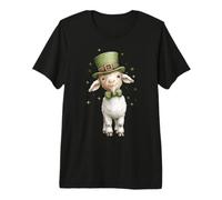 Cute Goat Farm Farmer Leprechaun Shamrock St. Patricks Day Premium T-Shirt