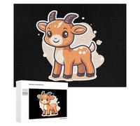 Cute Goat Funny Wooden Picture Puzzle for Adults Challenge Intellectual Game Jigsaw Birthday Gifts