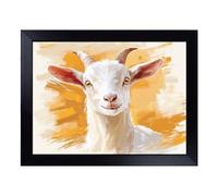 Cute Goat | Lap Tray with Padded Cushion, Portable Surface with Bean Bag Base, Perfect Surface for Working, Crafting, TV Eating and Laptop Use