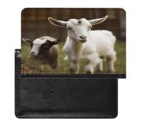 Cute Goat Passport Holder Vaccine Card Holder Travel Document Organizer Credit Card Organizer for Women/Men