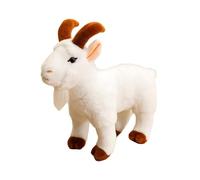 Cute Goat Plush Toy - Realistic Stuffed Animal, Cuddly Goat Animal Doll, Farmyard Friend Calming Companion, Soft Funny Stuffed Pillow Animals Doll For Kids Living Room Bedroom