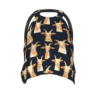 Cute Goat Print Baby Car Seat Covers, Breathable Nursing Cover Breastfeeding Cover, Stroller Covers, Multi-use Infant Carseat Canopy, Baby Boys Girls Newborn Essentials