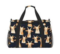 Cute Goat Print Duffle Bag for Travel, Carry On Weekender Overnight Duffel Bags, Gym Bags for Women Men, Personal Item Travel Bag