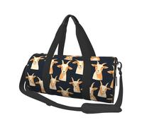 Cute Goat Print Travel Duffle Bag, Sports Gym Bags for Women Men, Carry On Weekender Overnight Personal Item Travel Bags