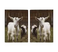 Cute Goat Printed Passport Cover Case Passport Holder For Travel Passport Cards Protector Travel Covers Wallet Case RFID Blocking Leather Card Case for Women Men, Cute Goat, 20.3x13.8cm, Modern