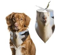 Cute Goat Printed Pet Scarf Polyester Triangle Scarf - One Size (27.6in X 11.8in)