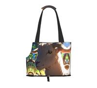 Cute Goat Printed pet Shoulder Bag - Foldable Design, Small cat and Dog Travel Bag