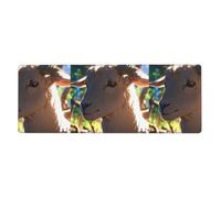 Cute Goat Prints Extra Large Mouse Pad 12x31.5in for Office, Gaming, and Learning - Durable, Comfortable, and Environmentally Friendly