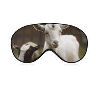 Cute Goat Sleep Mask Soft Comfortable Eye Mask with Adjustable Strap Eye Cover Eye Shade for Men Women Work Travel