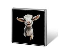 Cute Goat Square Brooch Metal Pin Badges Classic Lapel Pins Jewellery Unisex
