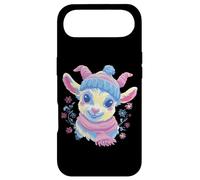 Cute Goat Winter Portrait Animal Lover Graphic Blue Pink Case for iPhone Air