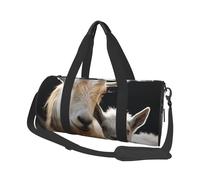 Cute goat with mother Duffel Bags for Women Men, Foldable Travel Totes Bag for Airplane Essentials, Weekender Overnight Bags Large Sport Gym Bag Carry On Luggage Bag with Strap