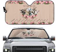 Cute Goats With Flowers God Says You Are Windshield Sun Shade Foldable Windshield Cover Heat Protection Windscreen Car Sunshades Universal For Auto Summer Cars S
