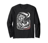 Cute goblincore Capybara Resting Beneath a Forest Mushroom Long Sleeve T-Shirt