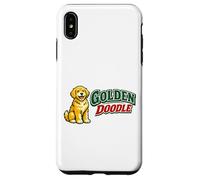 Cute Golden Doodle Vintage Retro Outdoor Hiking Dog Lovers Case for iPhone XS Max
