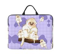 Cute Golden Monkey 14-Inch Laptop Sleeve with Water-Repellent Oxford Fabric, Shock-Absorbing Pearl Cotton