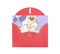 Cute Golden Monkey Elegant Pearl Paper Holiday Greeting Card For Christmas, Blessing Card，Birthday, Valentine'S Day