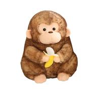 Cute Golden Monkey Plush Toy, Monkey Stuffed Animal - 11.8 Inch Cute Soft Doll | Holding A Banana MonkeyToy,for Kids Birthday Living Room Sofa Bedroom Bedside Table