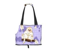Cute Golden Monkey Printed Portable Foldable pet Shoulder Bag, Suitable for Carrying Small Pets