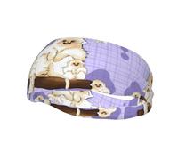 Cute golden monkey Sports Sweat-Absorbing Headband Suitable for Running Yoga Fitness Cycling and Tennis
