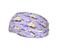 Cute Golden Monkey Sports Sweatband. Sweat-Absorbent, Breathable, Unisex, Suitable for Running, Fitness, Basketball