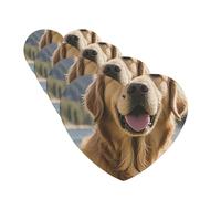 Cute Golden Retriever Car Air Fresheners 4 Pcs Funny Hanging Car Air Fresheners Cute Long Lasting Scented Mirror Hanging Decoration Ornaments Gift For Men Women Heart Shape