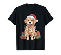 Cute Golden Retriever Christmas Funny Dog Lover Holiday T-Shirt