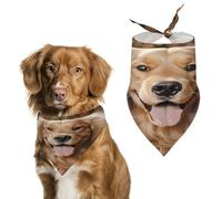 Cute Golden Retriever Dog Bandana, Triangle Pet Scarf | Adjustable washable pet scarves, stylish soft girl boy dog scarf kerchief bibs for small medium large cat dog scarves gifts
