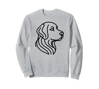 Cute Golden-Retriever Lovers dog simple line art portrait Sweatshirt