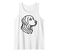 Cute Golden-Retriever Lovers dog simple line art portrait Tank Top