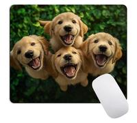 Cute Golden Retriever Mouse Pads for Desk, Dog Gaming Mousepad Office Decor Accessories,Travel Mousepad for Wireless Mouse Gaming Work Laptop, Mini Computer Mouse Mat for Home Office