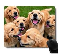 Cute Golden Retriever Mouse Pads for Desk, Unique Design Computer Mousepad with Non-Slip Rubber Base for Women,Washable Mousepads Computer Mouse Pads for Desk Laptop Wireless Mouse