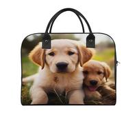 Cute Golden Retriever Puppy Laptop Tote Bag Casual Travel Handbag Multi Pocket Shoulder Bags for Work Travel