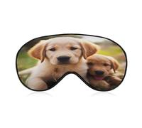 Cute Golden Retriever Puppy Sleep Mask Cute Golden Retriever Puppy Light Blocking Sleeping Eye Mask, Eye Cover with Adjustable Strap Eye Sleep Shade Cover