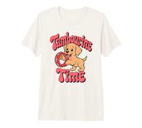 Cute Golden Retriever Tambourine Kids Teachers Kindergarten Premium T-Shirt