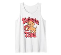 Cute Golden Retriever Tambourine Kids Teachers Kindergarten Tank Top