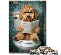 Cute Goldendoodle Adult Jigsaw Puzzles 1000 Pieces,Family Game Stress Reliever Difficult Challenge Artists Collection,Fine Art (50x75cm)