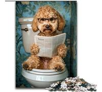 Cute Goldendoodle Jigsaw Puzzles for Adults 1000 Jigsaws, Stress Reliever Staycation Kill Time Parent-child Interaction (size 26x38cm)