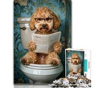 Cute Goldendoodle Puzzles for Adults 2000 Pieces,Stress Reliever Staycation Kill Time with Matching Poster And Trivia Sheet 70x100cm