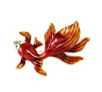 Cute Goldfish Brooch for Women Bohemian Happy Koi Carp Fish Animal Brooch Pin for Women Hat Bag Suit Dress Accessories Jewelry, Regelmäßig, Zinc