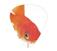 Cute Goldfish Guitar Paddle Set Of 12, Suitable For Guitar, Yukri, 3 Thicknesses