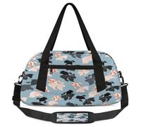Cute Goldfish Kids Overnight Duffle Bags for Girls Boys, Watercolor Fish Lightweight Sports Gym Bag for Kids，Small Overnight Weekender Carry on Travel Bags Dance Bag, Cute Goldfish, 18.5L x 7.8W x