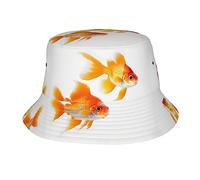 Cute Goldfishes Print Bucket Hats Unisex Summer Travel Beach Fisherman Cap for Men Women Sun Hats, Cute Goldfishes, One size